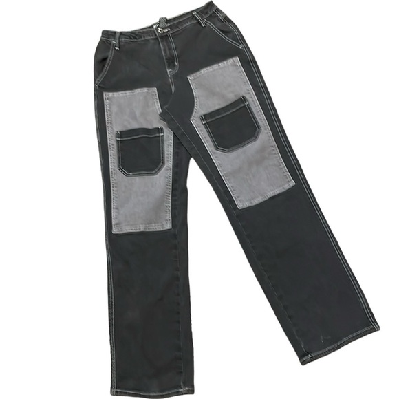 Hot Topic Cargo Baggy High Waist‎ Jeans - Picture 1 of 7